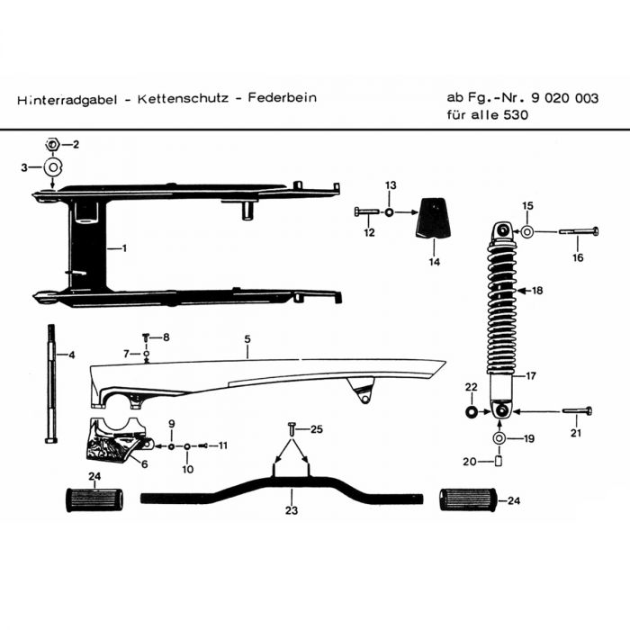 Achterbrug Zundapp 530 9020003