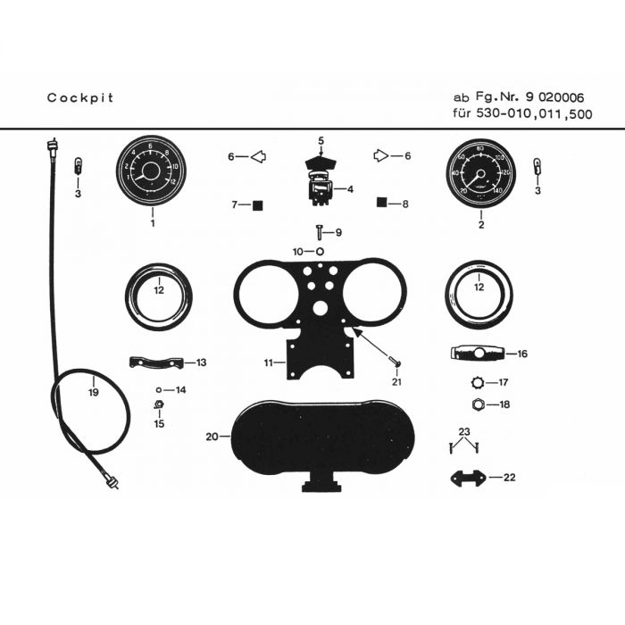 Cockpit Zundapp 530 010 011 500