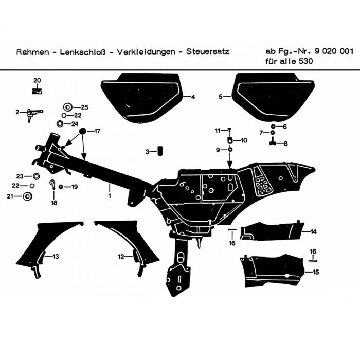 Frame Zundapp 530 9500016