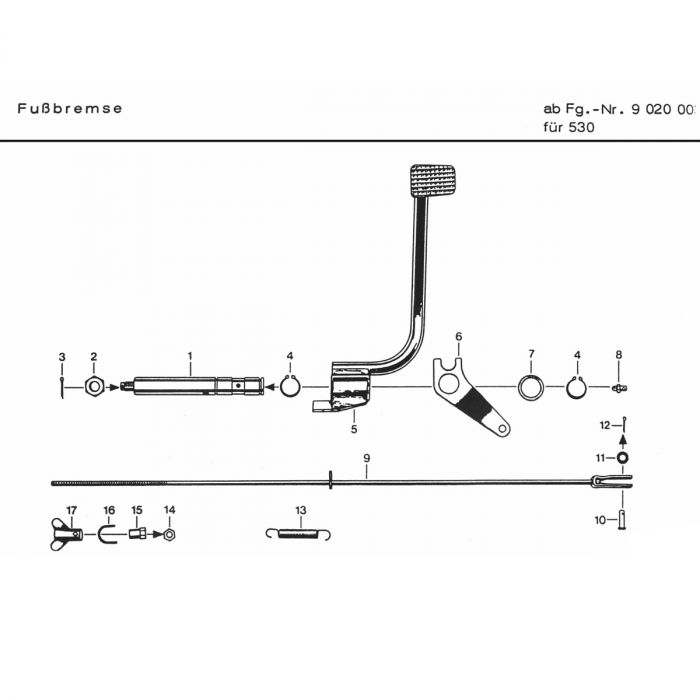Rempedaal Zundapp 530 9020003