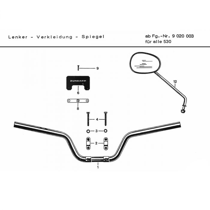 Stuur Zundapp 530