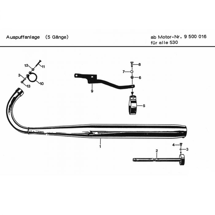 Uitlaat Zundapp 530 9500016