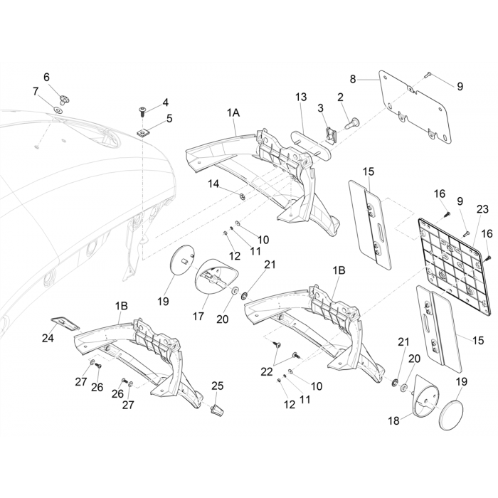 Achterspatbord-Spatlappen