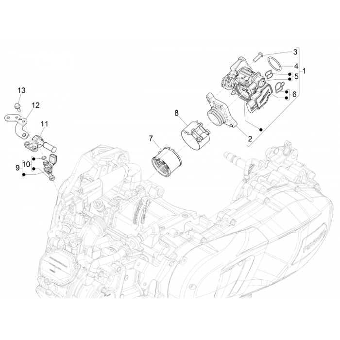Gasklephuis - Injector - Inlaatspruitstuk