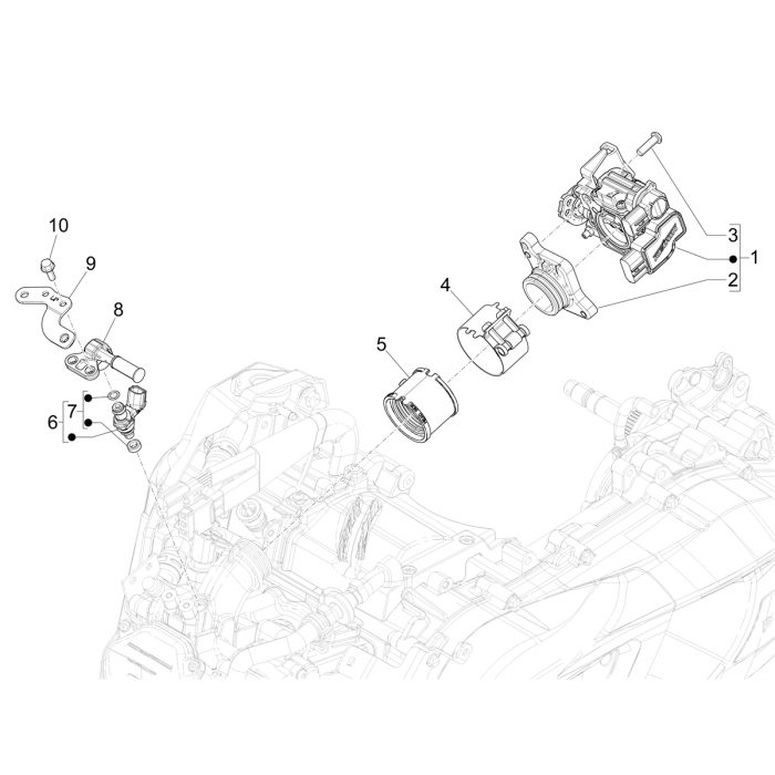 Gasklephuis - Injector - Inlaatspruitstuk