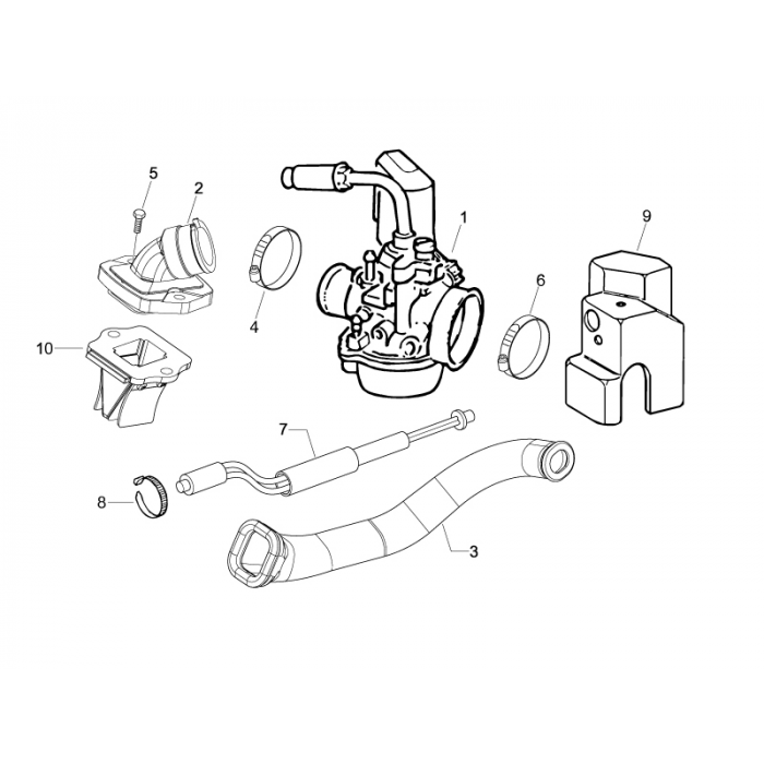 Carburateur - Inlaatspruitstuk