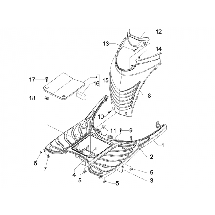 Medium bekleding - voetsteun