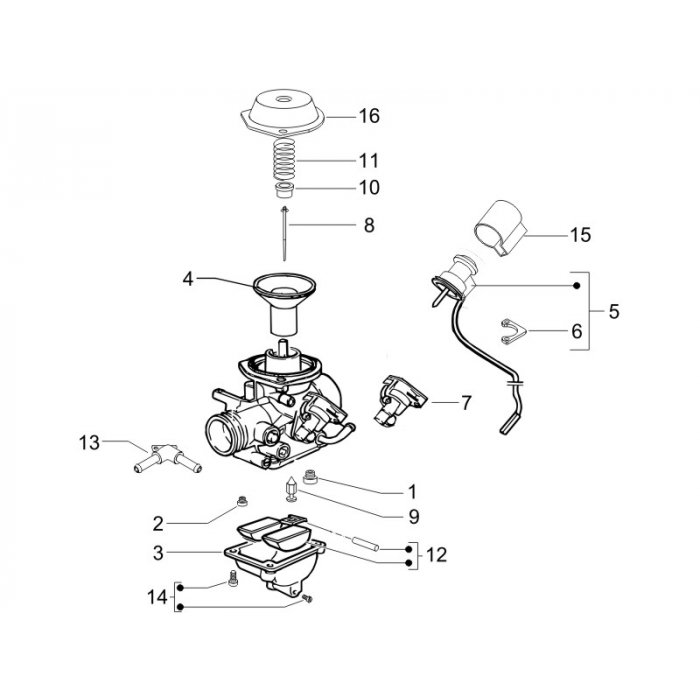 Onderdelen carburateur