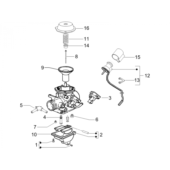 Onderdelen carburateur