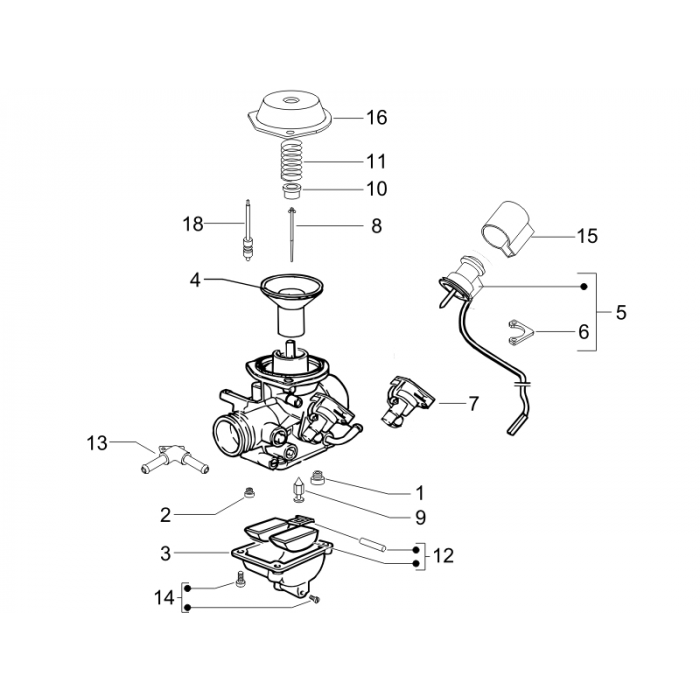 Onderdelen carburateur
