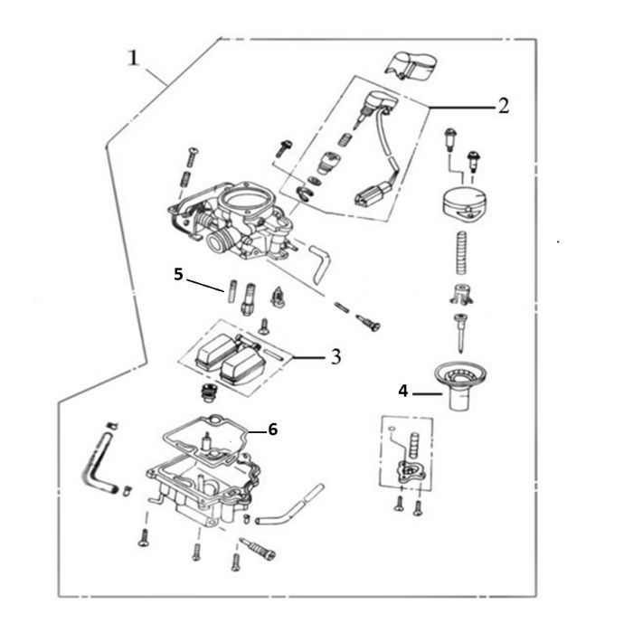 Carburateur + toebehoren