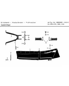Buddyseat middenstandaard voetsteun Zundapp KS50 530 010 500 510 9020005 -91210