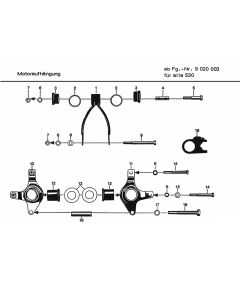 Motorophanging Zundapp 530 010 9020003